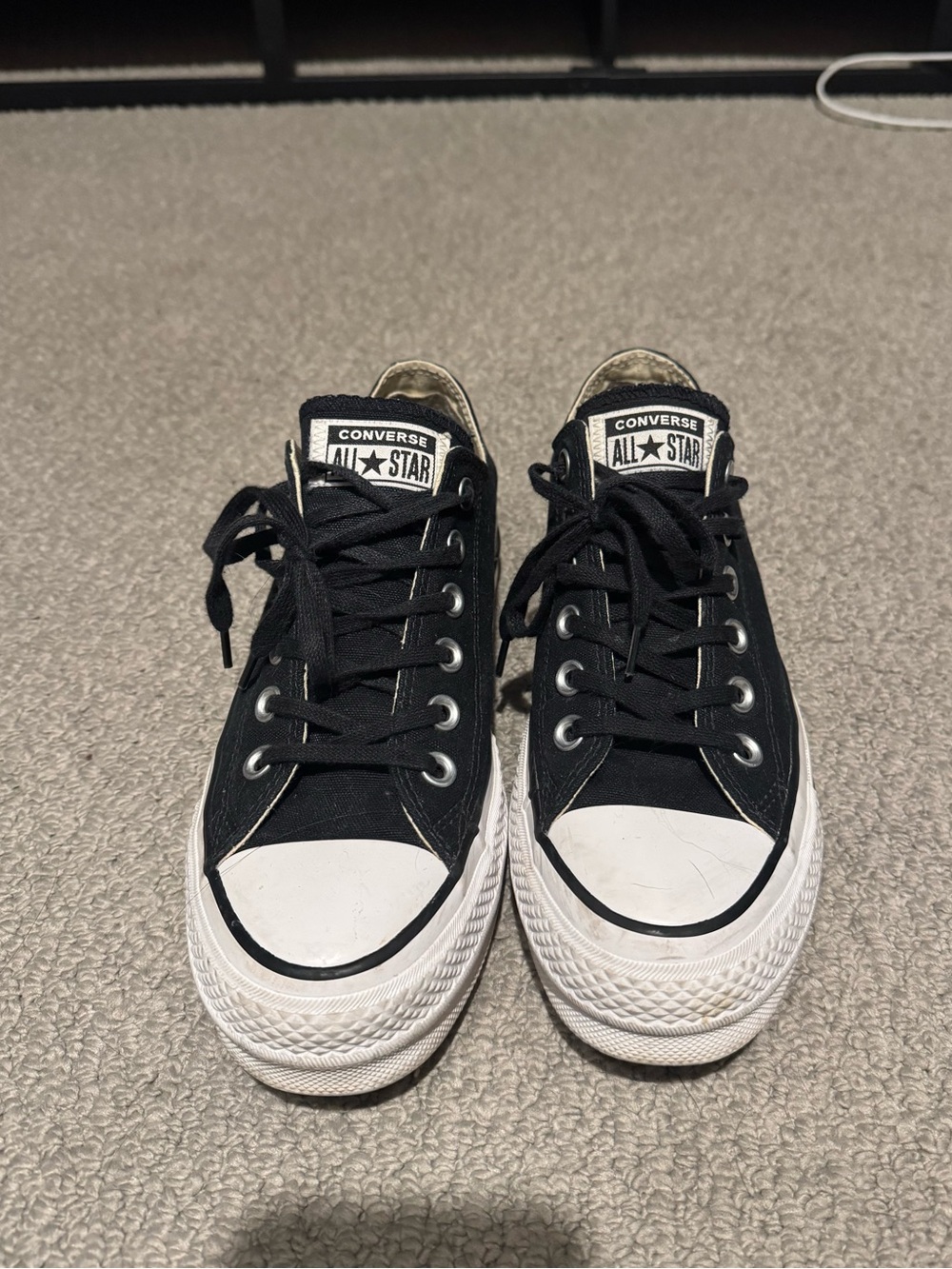 Converse Black and White Low Top Sneakers